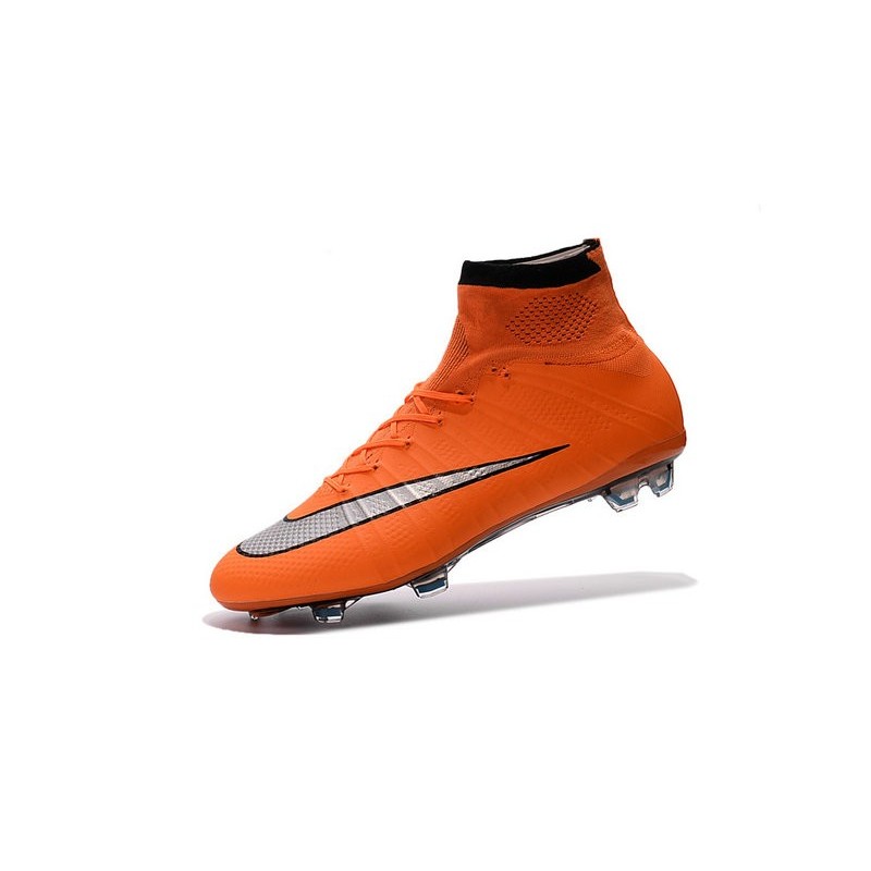 Orange Superfly Argenté Fg Nike Mercurial Noir Foot Nouveau Crampons 29IWHED