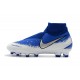 Nouvelles Chaussures de Football Nike Phantom VSN Elite DF FG Bleu Blanc Argent