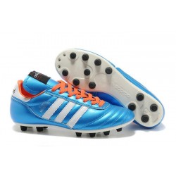 2015 Chaussures Football Copa Mundial Adidas Crampons Bleu Orange Blanc