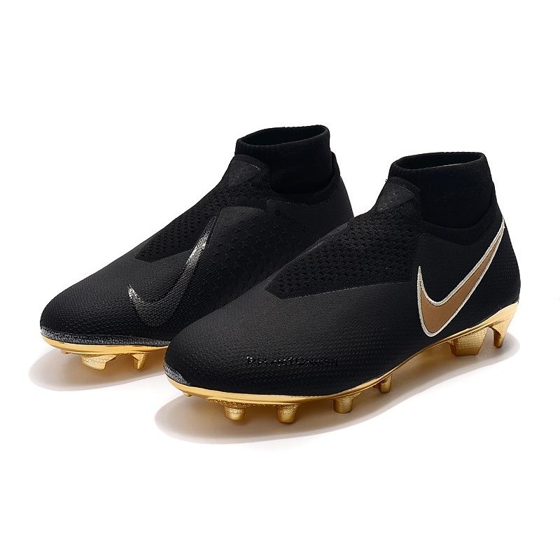 Nike Phantom Vision Elite FG Crampons Noir Or