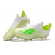 Nouvelles Crampons Foot Pour Hommes - Adidas X 18+ FG Blanc Vert