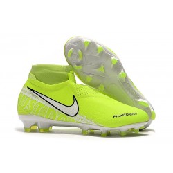 Nike Phantom Vision Elite FG Crampons Volt Blanc