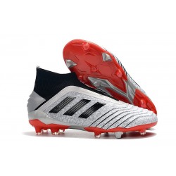 Chaussures de Football adidas Predator 19+ FG Argent Noir Rouge