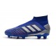 Chaussures de Football adidas Predator 19+ FG Bleu Argent