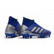 Chaussures de Football adidas Predator 19+ FG Bleu Argent