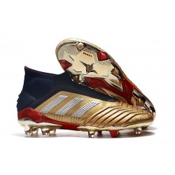 Chaussures de Football adidas Predator 19+ FG Or Rouge