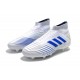 Chaussures de Football adidas Predator 19+ FG Blanc Bleu