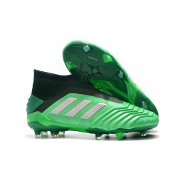 Chaussures de Football adidas Predator 19+ FG Vert Argent