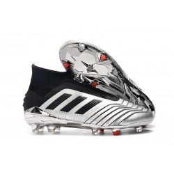 Chaussures de Football adidas Predator 19+ FG Argent Noir