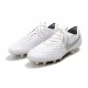 Crampons Neuf Nike Tiempo Legend VIII Elite FG Blanc Platine Chrome