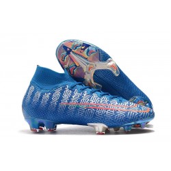 Chaussure Ronaldo Nike Mercurial Superfly VII Elite FG Bleu Shuai