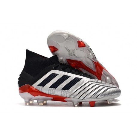 Nouveau Chaussures De Football Adidas Predator 19.1 FG Argent
