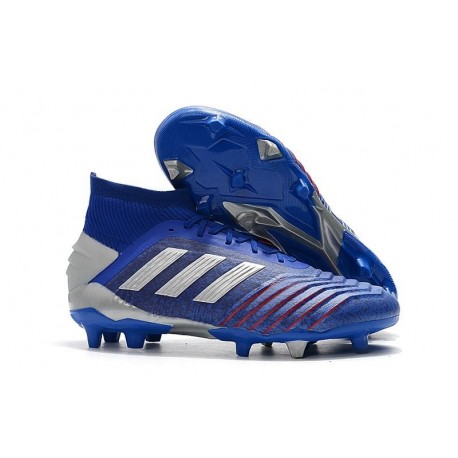 Nouveau Chaussures De Football Adidas Predator 19.1 FG Bleu