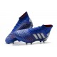 Nouveau Chaussures De Football Adidas Predator 19.1 FG Bleu