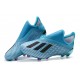 Chaussures adidas X 19+ FG Bleu Cyan Noir