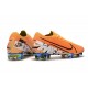 Chaussures Nike Mercurial Vapor 13 Elite FG Orange Noir Blanc