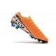 Chaussures Nike Mercurial Vapor 13 Elite FG Orange Noir Blanc