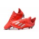 adidas X 19.1 FG Chaussure de Foot Neuf Rouge Argent