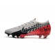 Chaussures Nike Mercurial Vapor 13 Elite FG Neymar Chromé Noir Rouge Platine