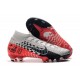 Neymar Nike Mercurial Superfly VII Elite FG Chromé Noir Rouge Platine