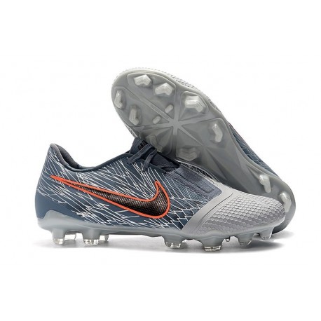 Chaussure de Foot Nike Phantom Venom Elite FG Gris Loup Noir Bleu