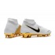 Nouvelles Chaussures de Football Nike Phantom VSN Elite DF FG Blanc Or