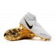 Nouvelles Chaussures de Football Nike Phantom VSN Elite DF FG Blanc Or