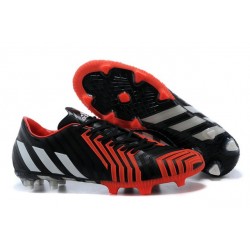 Chaussures Adidas Predator Instinct FG Pas Cher Noir Blanc Rouge