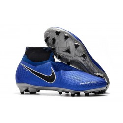 Nouvelles Chaussures de Football Nike Phantom VSN Elite DF FG Bleu Racer Noir Argent Volt