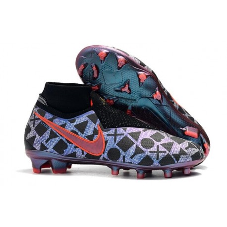 Nouvelles Chaussures de Football Nike Phantom VSN Elite DF FG Nike x EA Sports Bleu Noir Rouge