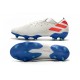 Chaussures de Foot adidas Nemeziz 19.1 FG Blanc Bleu Rouge