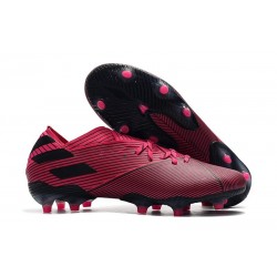 Chaussures de Foot adidas Nemeziz 19.1 FG Rose Noir