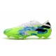 Chaussures de Foot adidas Nemeziz 19.1 FG Blanc Vert Bleu