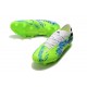 Chaussures de Foot adidas Nemeziz 19.1 FG Blanc Vert Bleu