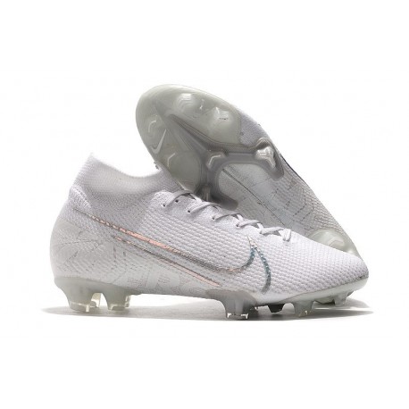 Chaussure Nike Mercurial Superfly VII Elite FG Blanc