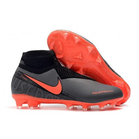 Nike Phantom Vision Elite FG Crampons Noir Rouge