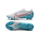 Chaussures Nike Mercurial Vapor 13 Elite FG Blanc Bleu