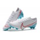 Chaussures Nike Mercurial Vapor 13 Elite FG Blanc Bleu