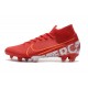 Chaussure Nike Mercurial Superfly VII Elite FG Rouge Blanc