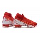 Chaussure Nike Mercurial Superfly VII Elite FG Rouge Blanc