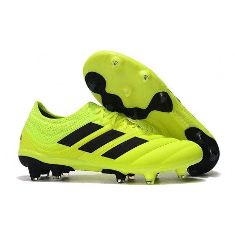 Nouvelles Crampons Football Adidas Copa 19.1 FG Volt Noir