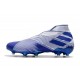 adidas Nemeziz 19+ FG Chaussures Foot - Blanc Bleu