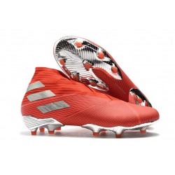 adidas Nemeziz 19+ FG Chaussures Foot - Rouge Argent