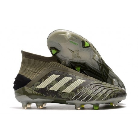 Chaussure Nouveaux adidas Predator 19+ FG Héritage Vert Sable