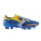 Nouvelle Chaussure de Foot F50 Messi Adizero Trx FG Yamamoto Bleu Vert Jaune