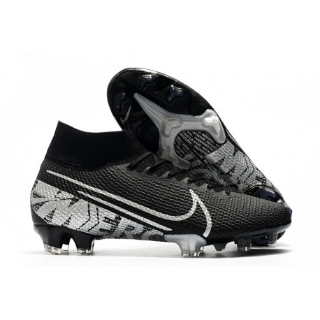 Nike Crampons Football Mercurial Superfly 7 Elite SE FG Noir Gris Métallique