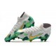 Mbappe Nike Crampons Football Mercurial Superfly 7 Elite SE FG Gris Or Vert