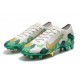 Nike Crampon Mercurial Vapor XIII Elite FG Mbappe Gris Or Vert