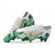 Nike Crampon Mercurial Vapor XIII Elite FG Mbappe Gris Or Vert