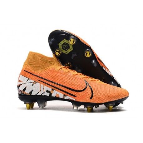 Nike Mercurial Superfly 7 Elite SG-Pro AC Orange Blanc Noir